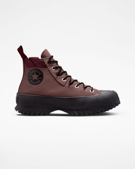 Women's Converse Chuck Taylor All Star Lugged 2.0 Rugged Basics High Top Shoes Brown / Deep Burgundy | AU 3501EA